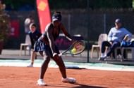 Mboko in action at the 2024 ITF World Tennis Tour - W75 Saint-Gaudens - Source: Getty